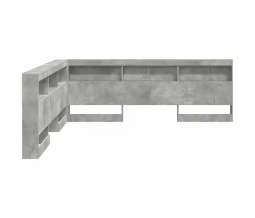 Saugojimo Galvos Atlošas Betono Pilka 200 Cm Apdirbta Mediena Saugojimo Galvos Atlošas Betono Pilka 200 Cm Apdirbta Mediena