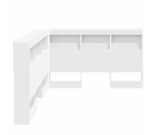 Hoiustamispeatoe Riiuliga Peaga Valge 120 Cm Tehispuit