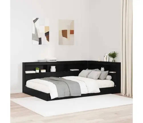 Uzglabāšanas Galvas Balsts Melns Ozols 120 Cm Inženierijas Koks Vidaxl