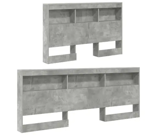 Saugojimo Galvos Atlošas Betono Pilka 120 Cm Apdirbta Mediena