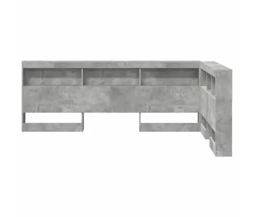 Saugojimo Galvos Atlošas Betono Pilka 120 Cm Apdirbta Mediena