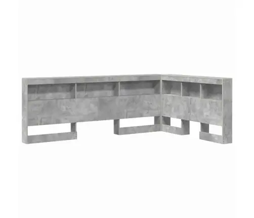 Saugojimo Galvos Atlošas Betono Pilka 120 Cm Apdirbta Mediena