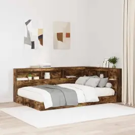 Hoiustamispeatoe Riiuliga Suitsutatud Tamm 120 Cm Tehispuit