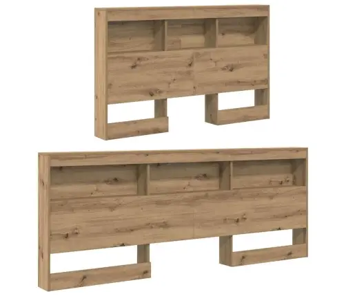 Uzglabāšanas Galvas Balsts Ar Plauktu Amatnieku Ozola 120 Cm Vidaxl