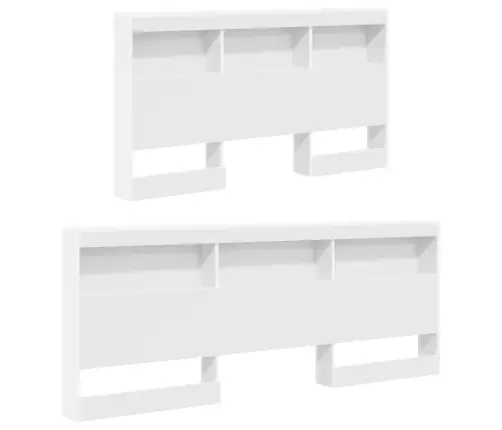 Uzglabāšanas Galvas Balsts Balts 140 Cm Inženierijas Koks Vidaxl