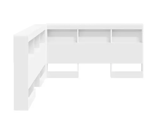 Uzglabāšanas Galvas Balsts Balts 140 Cm Inženierijas Koks Vidaxl