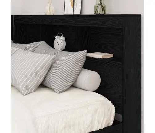 Saugojimo Galvos Atlošas Juodas Ąžuolas 140 Cm Apdirbta Mediena