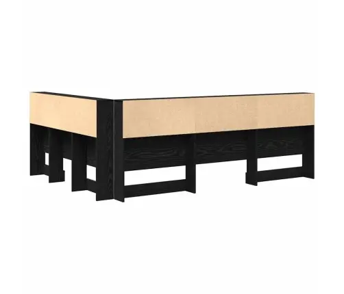 Saugojimo Galvos Atlošas Juodas Ąžuolas 140 Cm Apdirbta Mediena