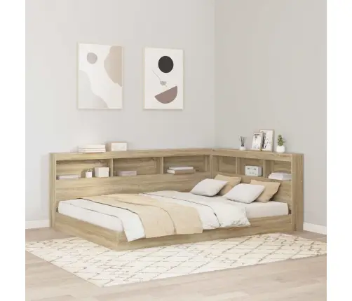 Uzglabāšanas Galvas Balsts Ar Plauktu Sonoma Ozols 140 Cm Vidaxl