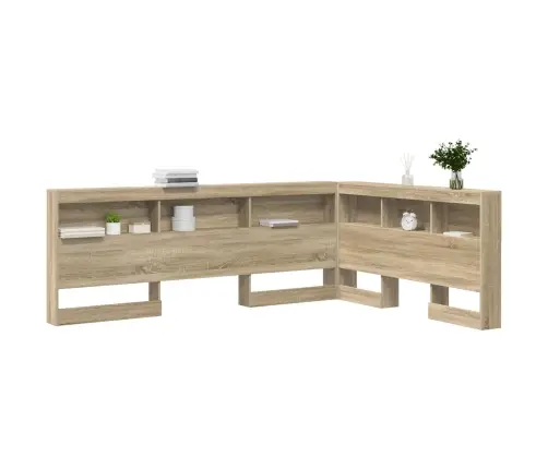 Uzglabāšanas Galvas Balsts Ar Plauktu Sonoma Ozols 140 Cm Vidaxl