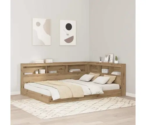 Uzglabāšanas Galvas Balsts Amatnieku Ozola 140 Cm Melamīns Vidaxl