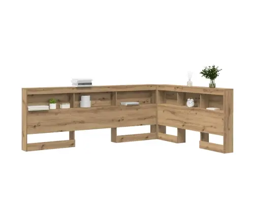 Uzglabāšanas Galvas Balsts Amatnieku Ozola 140 Cm Melamīns Vidaxl