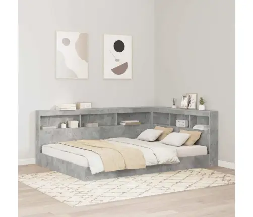 Hoiustamispeatoe Riiuliga Peaga Betoonhall 150 Cm Tehispuit