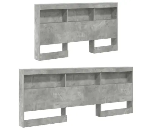 Hoiustamispeatoe Riiuliga Peaga Betoonhall 150 Cm Tehispuit