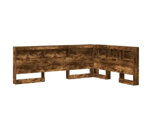 Hoiustamispeatoe Riiuliga Suitsetatud Tamm 150 Cm Tehispuit