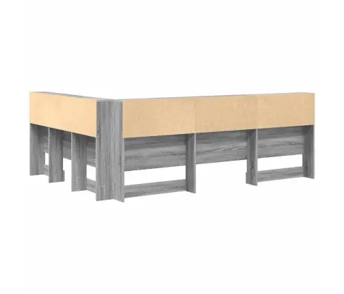 Saugojimo Galvos Atlošas Pilkas Sonoma 150 Cm Apdirbta Mediena