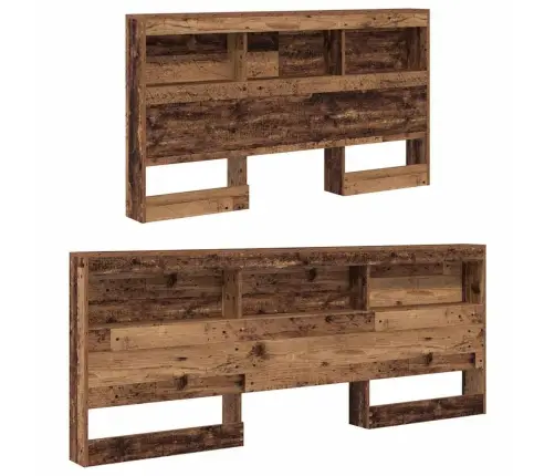 Hoiustamispeatoe Riiuliga Peaga Vana Puit 150 Cm Tehispuit