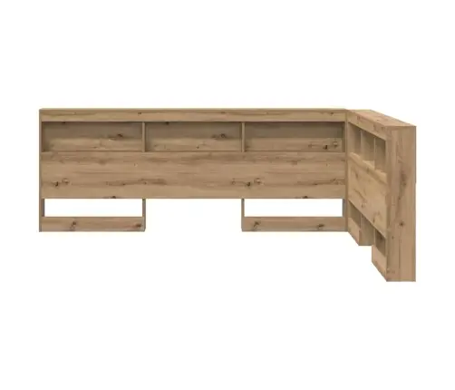 Uzglabāšanas Galvas Balsts Ar Plauktu Amatnieku Ozola 150 Cm Vidaxl