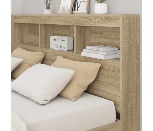 Uzglabāšanas Galvas Balsts Ar Plauktu Sonoma Ozols 160 Cm Vidaxl