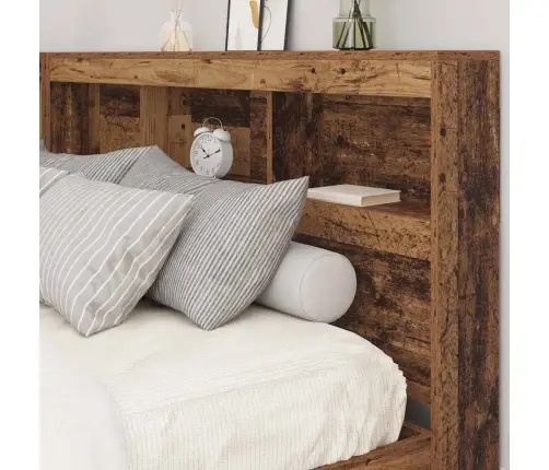 Uzglabāšanas Galvas Balsts Vecs Koks 160 Cm Inženierijas Koks Vidaxl