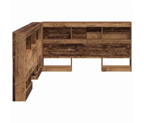 Uzglabāšanas Galvas Balsts Vecs Koks 160 Cm Inženierijas Koks Vidaxl