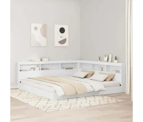 Uzglabāšanas Galvas Balsts Balts 180 Cm Inženierijas Koks Vidaxl