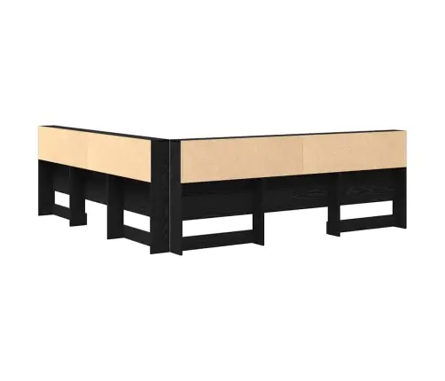 Uzglabāšanas Galvas Balsts Melns Ozols 180 Cm Inženierijas Koks Vidaxl