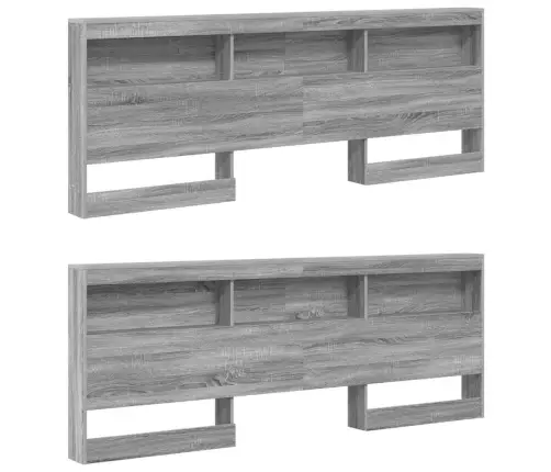 Saugojimo Galvos Atlošas Pilkas Sonoma 180 Cm Apdirbta Mediena