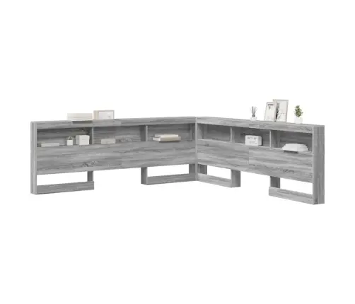 Saugojimo Galvos Atlošas Pilkas Sonoma 180 Cm Apdirbta Mediena