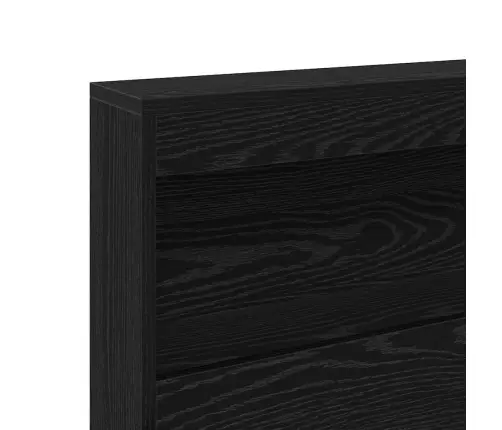 Uzglabāšanas Galvas Balsts Melns Ozols 75 Cm Inženierijas Koks Vidaxl