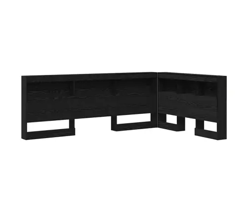 Uzglabāšanas Galvas Balsts Melns Ozols 120 Cm Inženierijas Koks Vidaxl