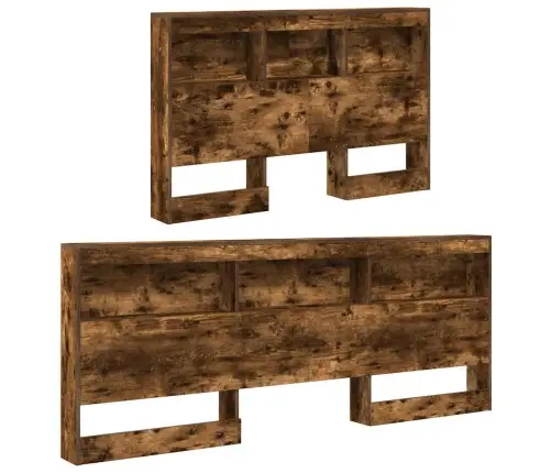 Hoiustamispeatoe Riiuliga Suitsutatud Tamm 120 Cm Tehispuit