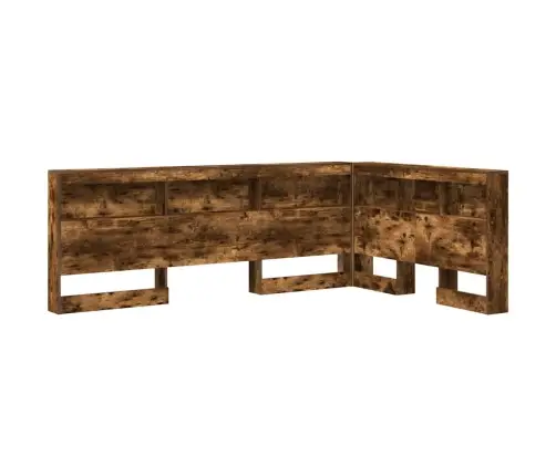 Hoiustamispeatoe Riiuliga Suitsutatud Tamm 120 Cm Tehispuit