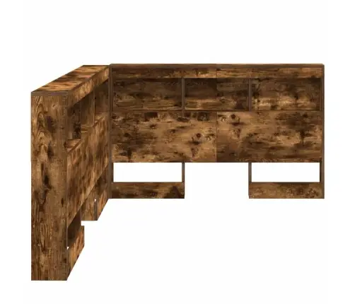 Hoiustamispeatoe Riiuliga Suitsutatud Tamm 120 Cm Tehispuit