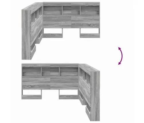 Hoiustamispeatoe Riiuliga Peaga Hall Sonoma 120 Cm Tehispuit