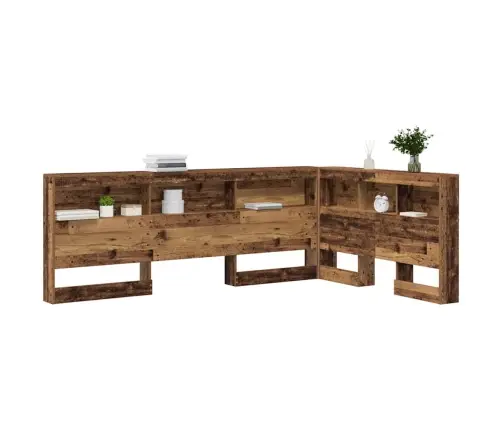 Hoiustamispeatoe Riiuliga Peaga Vana Puit 120 Cm Tehispuit