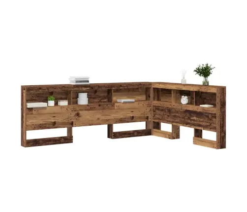 Hoiustamispeatoe Riiuliga Peaga Vana Puit 140 Cm Tehispuit