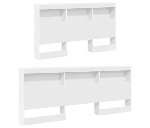 Uzglabāšanas Galvas Balsts Balts 135 Cm Inženierijas Koks Vidaxl