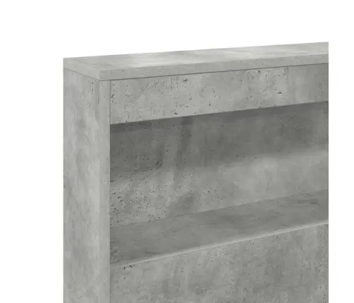 Uzglabāšanas Galvas Balsts Ar Plauktu Ar Galvas Klāju Ar Uzglabāšanu Betona Pelēka 135 Cm Vidaxl