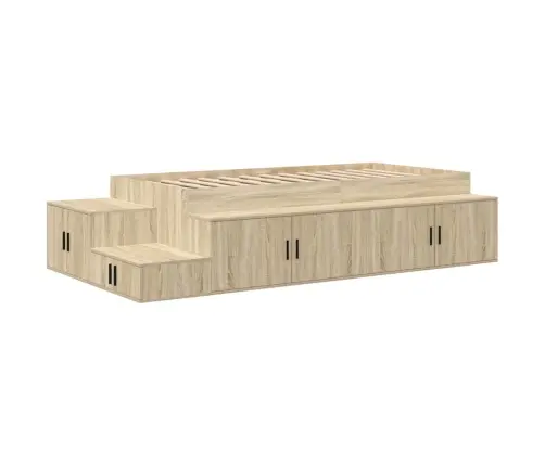 Uzglabāšanas Gultas Rāmis Sonoma Ozols 100X200 Cm Vidaxl