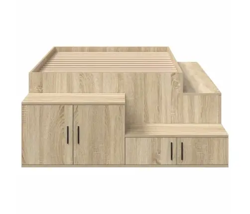 Uzglabāšanas Gultas Rāmis Sonoma Ozols 100X200 Cm Vidaxl