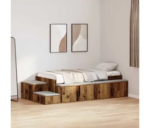 Uzglabāšanas Gultnes Rāmis Vecs Koks 100X200 Cm Vidaxl