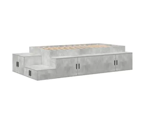 Lova Su Daiktų Laikymo Vieta Su Saugykla Betono Pilka 80 Cm