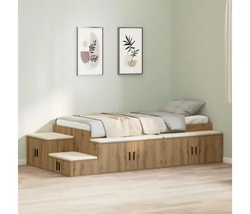 Uzglabāšanas Gultas Rāmis Artisan Oak 80X200 Cm Vidaxl