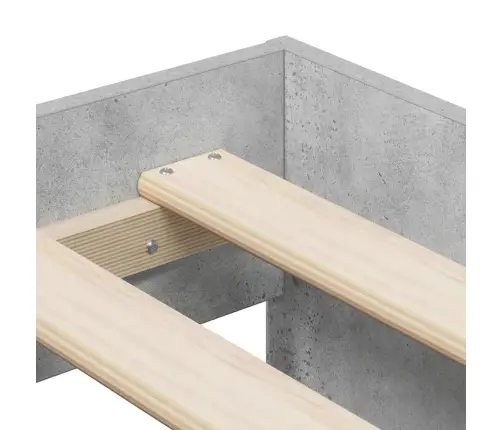 Gultas Ar Uzglabāšanas Vietu Betona Pelēks 234 X 118 X 53.5 Cm Vidaxl