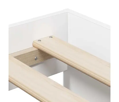 Lova Su Daiktų Laikymo Vieta Balta 75 Cm Apdirbta Mediena