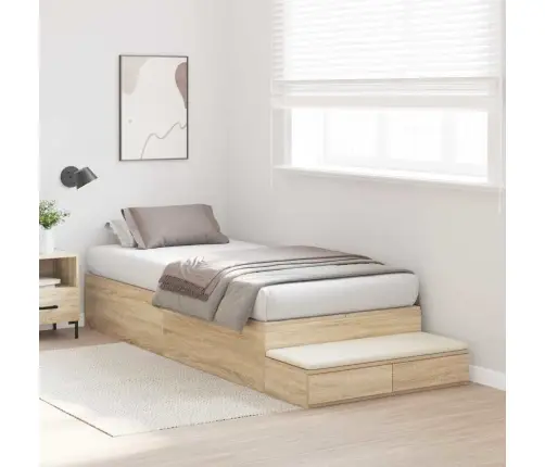 Uzglabāšanas Gultas Rāmis Sonoma Ozols 80X200 Cm Vidaxl