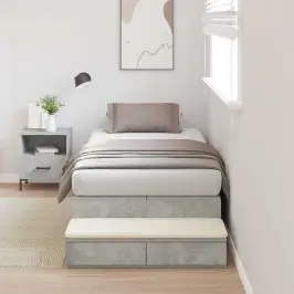 Gultas Ar Uzglabāšanas Vietu Betona Pelēks 236.5 X 80 X 31.5 Cm Vidaxl Gultas Ar Uzglabāšanas Vietu Betona Pelēks 236.5 X 80 X 31.5 Cm Vidaxl