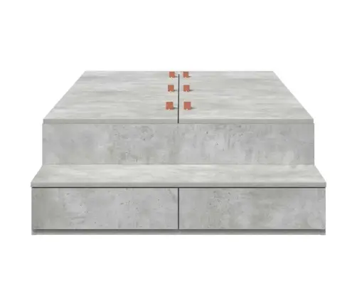 Voodi Hoiukohaga Raam Sahtliga Betoonhall 80 Cm Tehispuit