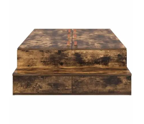 Gultas Rāmja Uzglabāšanas Funkcija Dūmu Ozols 80X200 Cm Vidaxl